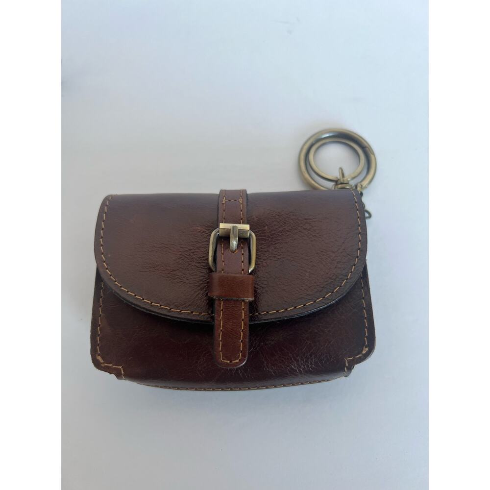 NEW Patricia Nash Brown‎ Leather Mini TORRI Key Fob Wallet Clutch